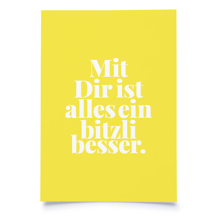 postcard - mit dir ist alles bizzeli besser - collab zürich