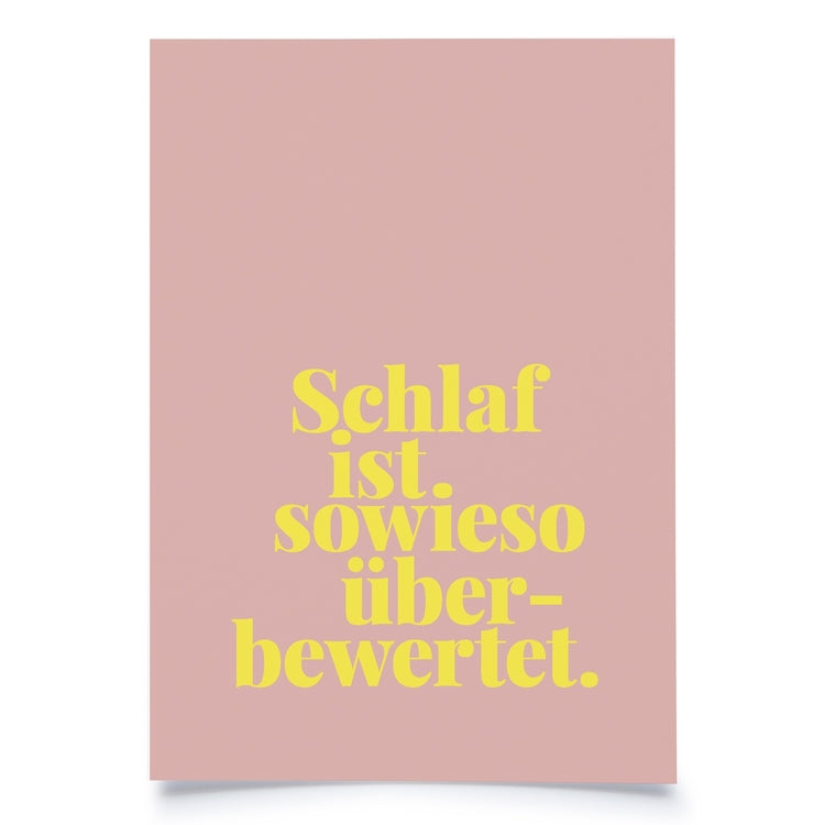 postcard - schlaf ist sowieso überbewertet - collab zürich