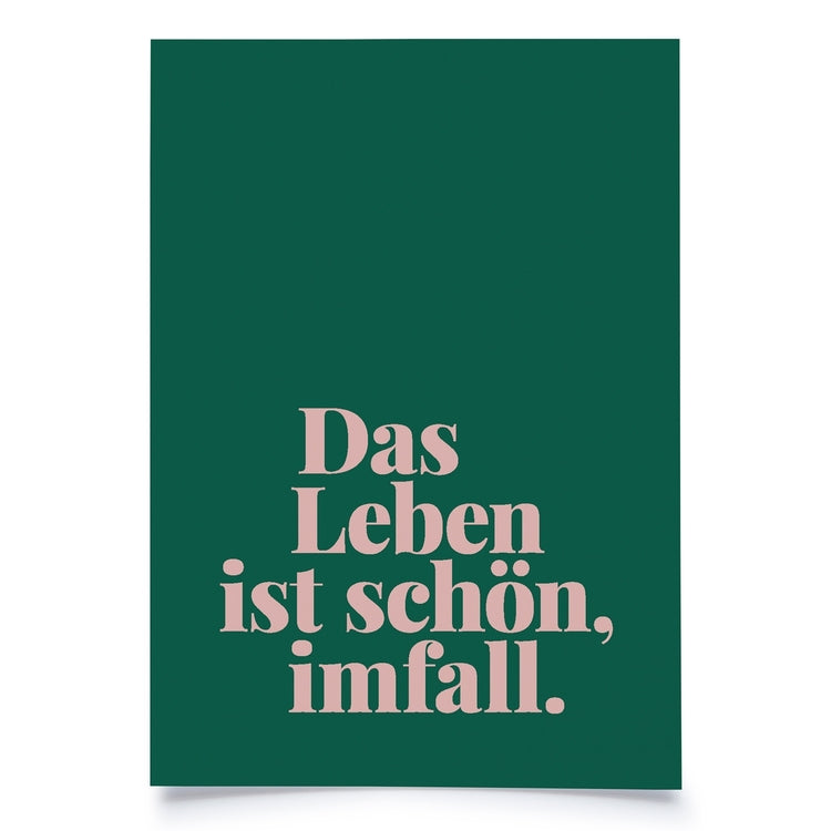postcard - das leben ist schön, imfall - collab zürich