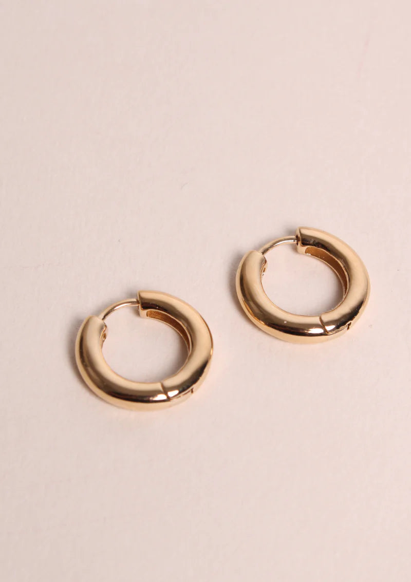 Hoop Earrings - Tessa - Simple Gold - collab zürich