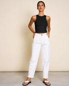 Crop Top - Tencel Porto - Black - collab zürich