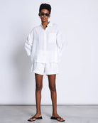 linen shirt - mons - white - collab zürich