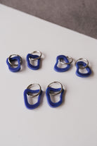 earrings - abstract - blue - collab zürich