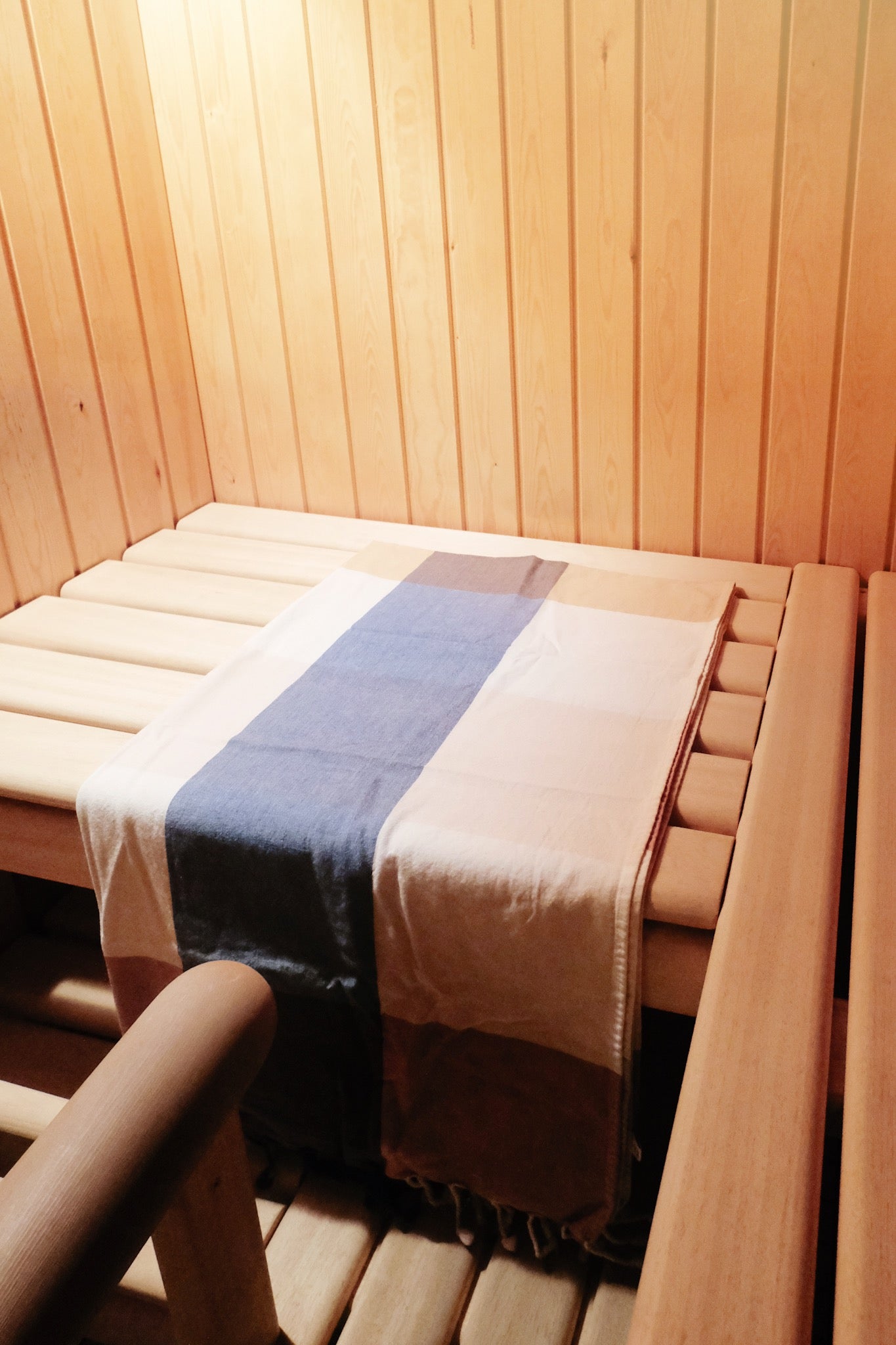 hammam towel - rose / blue - collab zürich