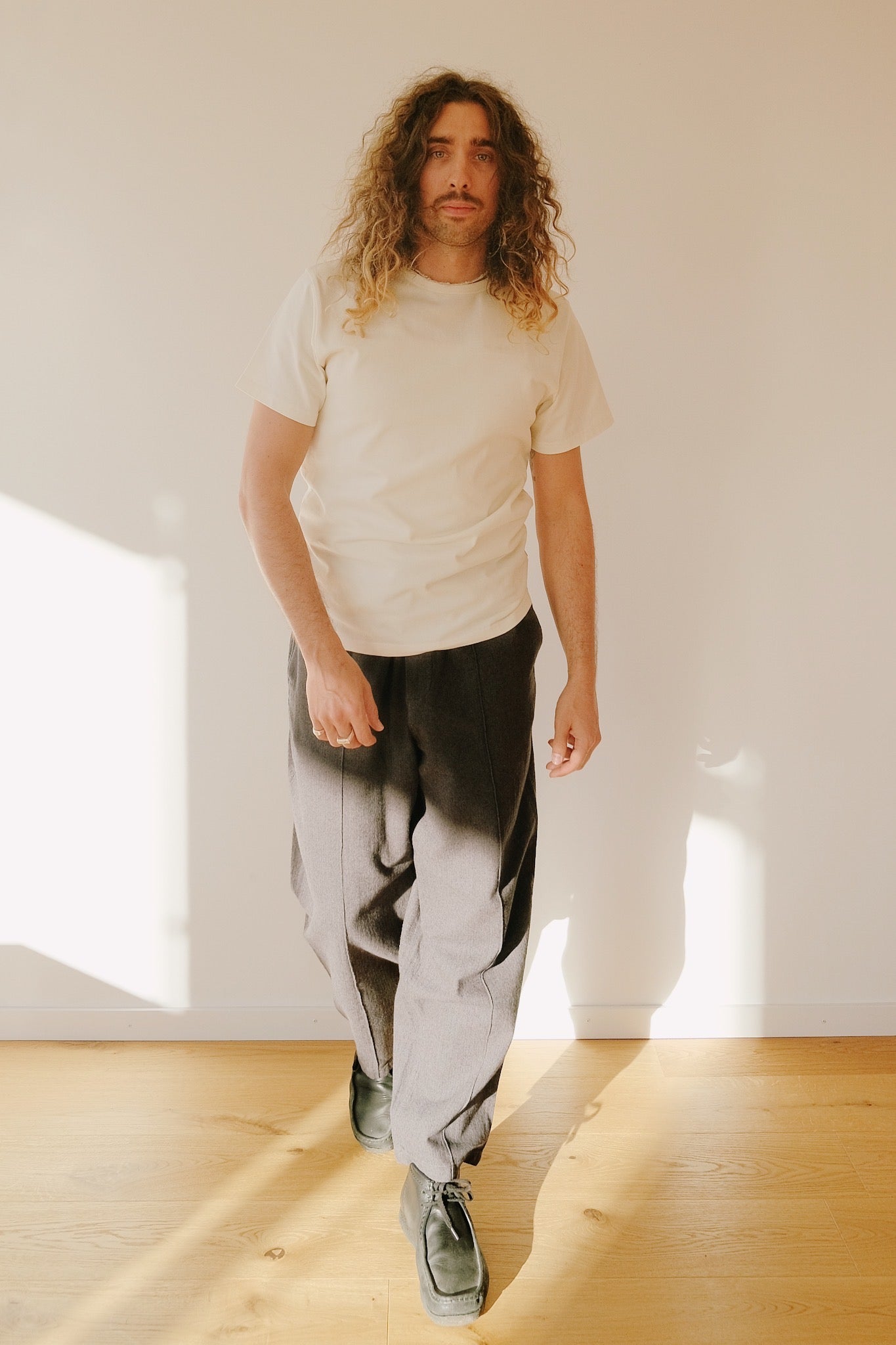 Unisex Dapper Pants - Wide - Herringbone Grey - collab zürich