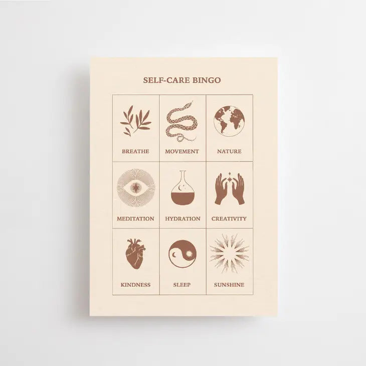 postcard - self-care bingo - collab zürich