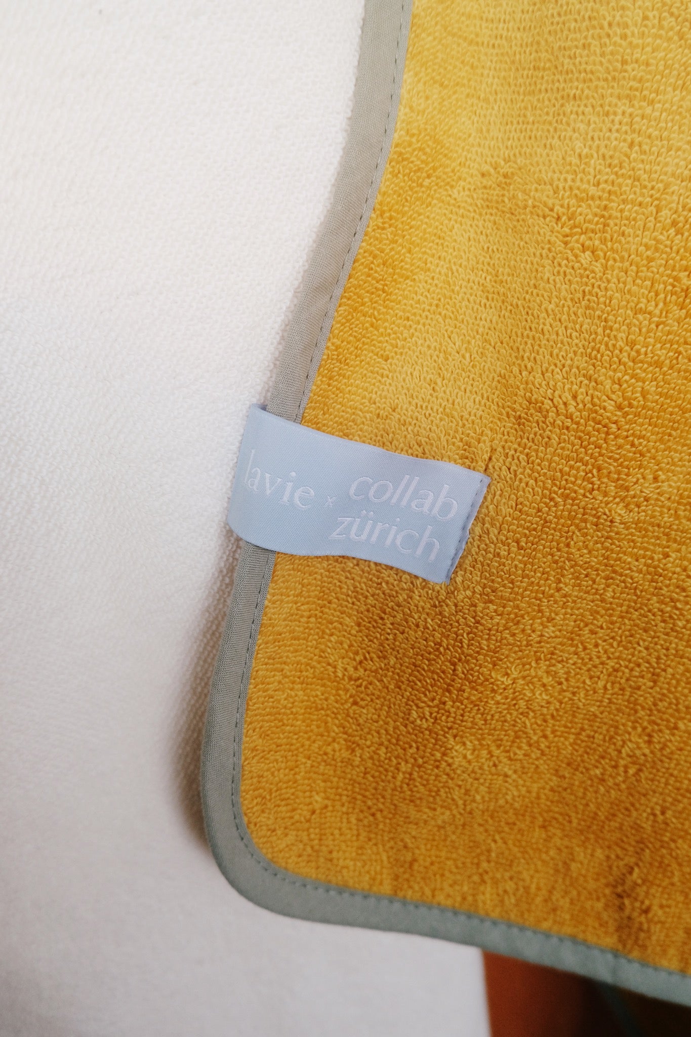 Hooded Towel - Lion - Mustard Yellow - collab zürich