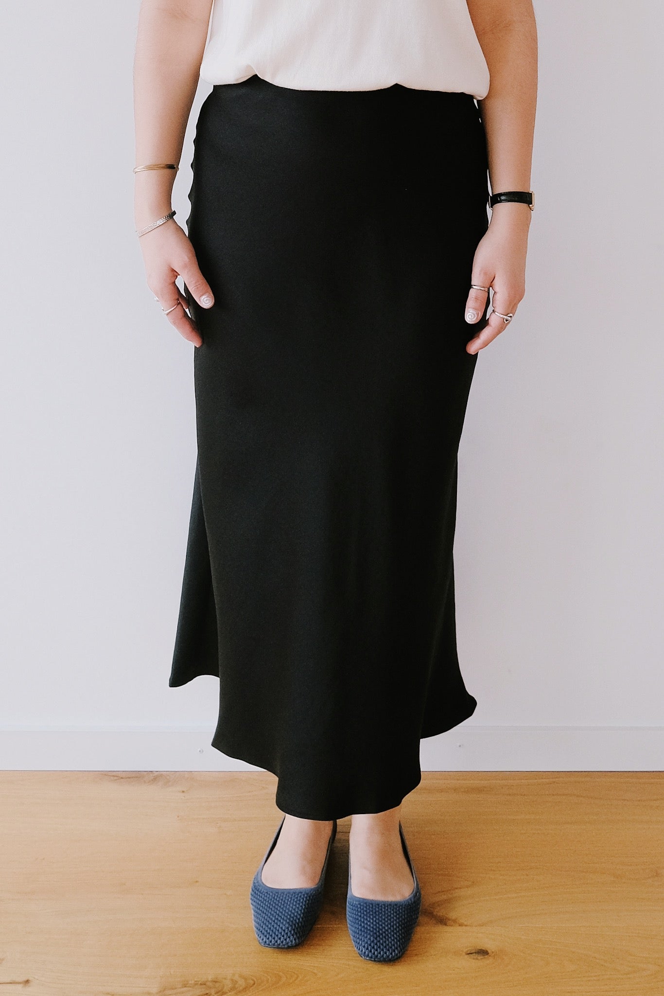 Satin Slip-Skirt - Lenovaa - Black - collab zürich