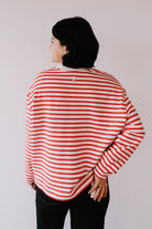 Sweatshirt - Frankaa Maarlen Stripe Sweat - Undyed / Mars Red - collab zürich