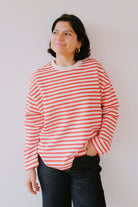 Sweatshirt - Frankaa Maarlen Stripe Sweat - Undyed / Mars Red - collab zürich