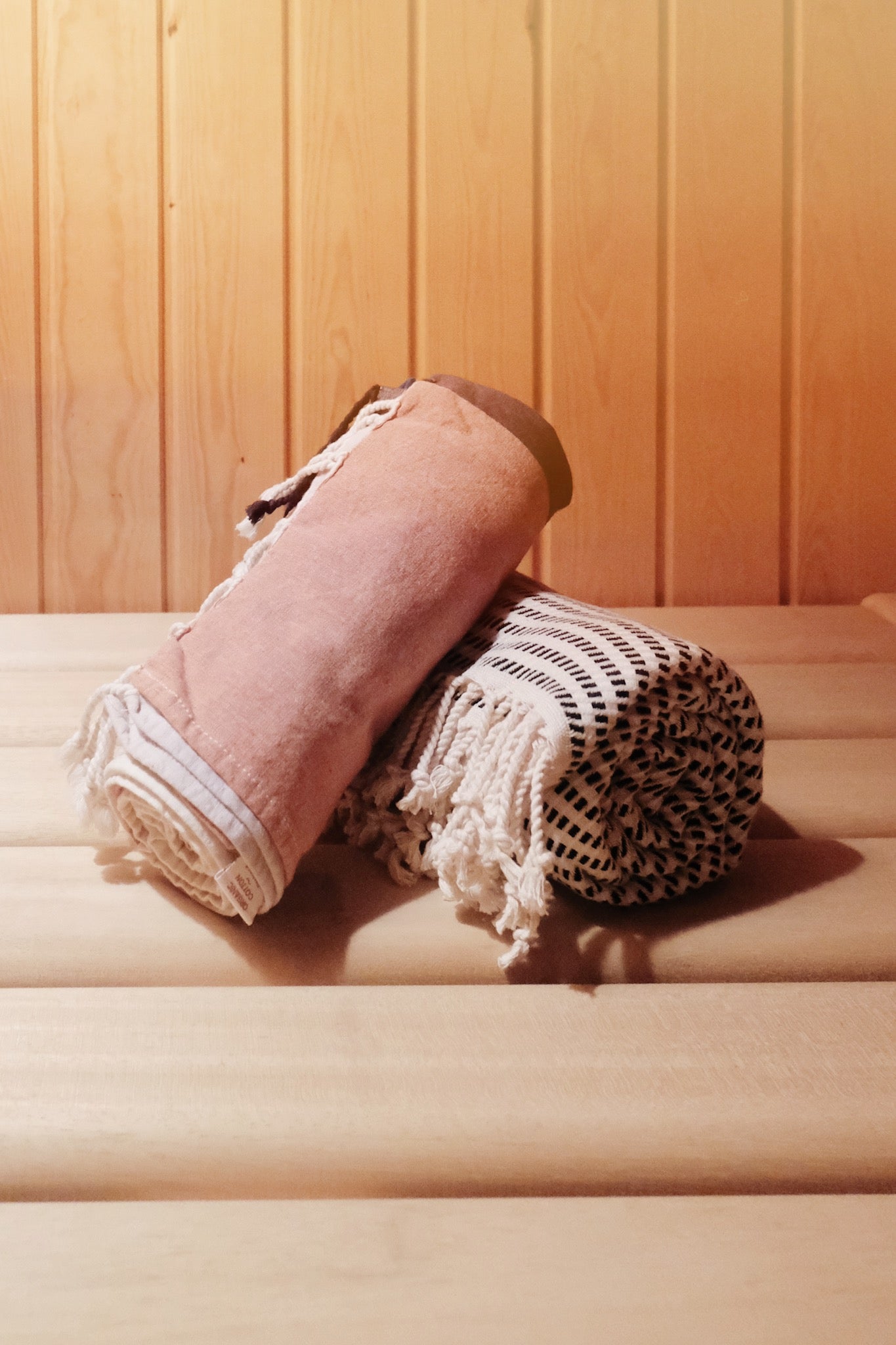 hammam towel - rose / blue - collab zürich
