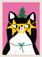 christmas postcard - star glasses cat - collab zürich