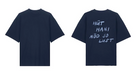 Unisex Oversized T-Shirt - HÜT HANI NÖD SO LUST - Navy / Ice - collab zürich