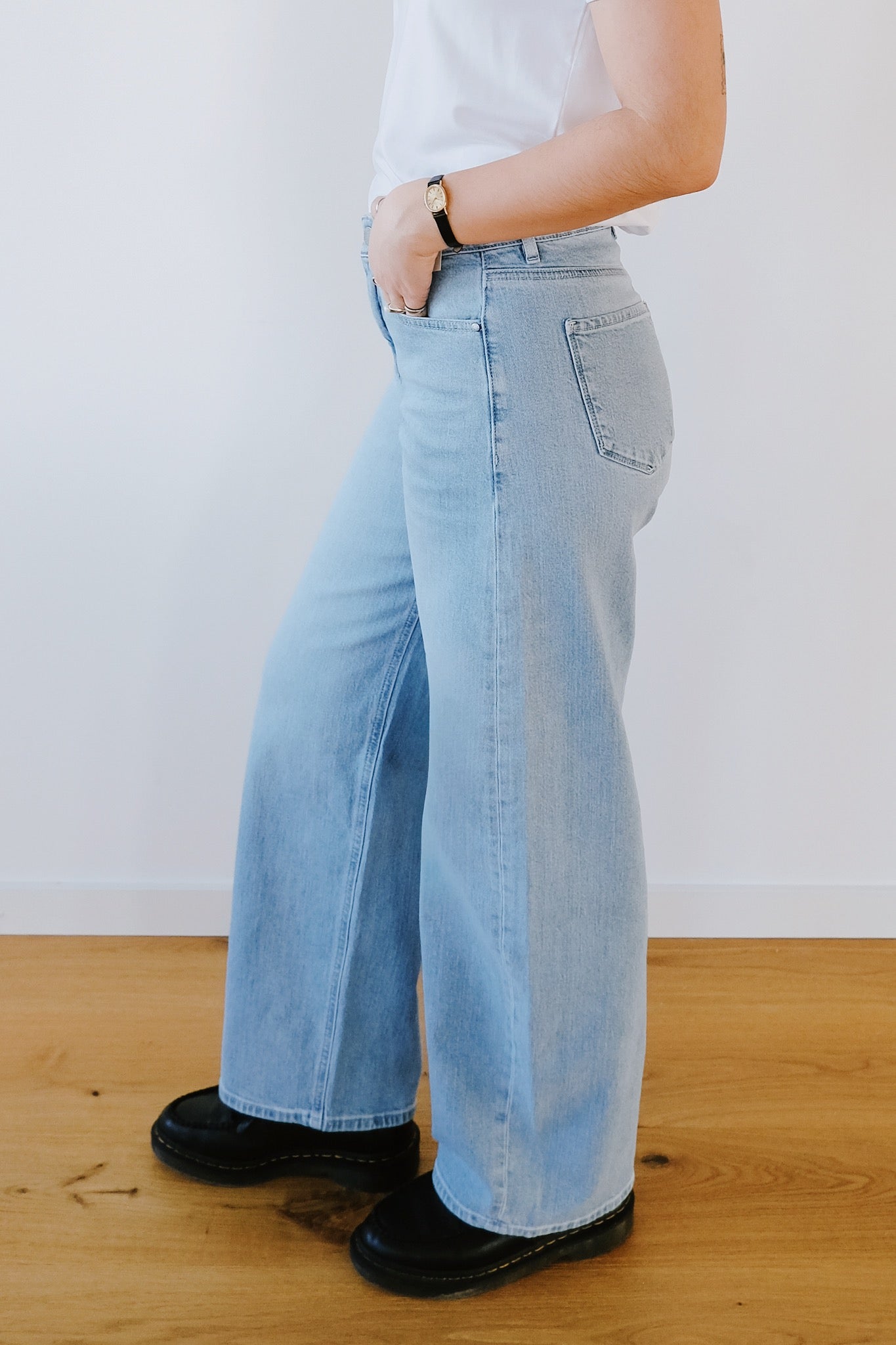 Jeans - Barrel Minimal Stretch - ASH - Bright Blue - collab zürich