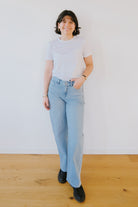 Jeans - Barrel Minimal Stretch - ASH - Bright Blue - collab zürich