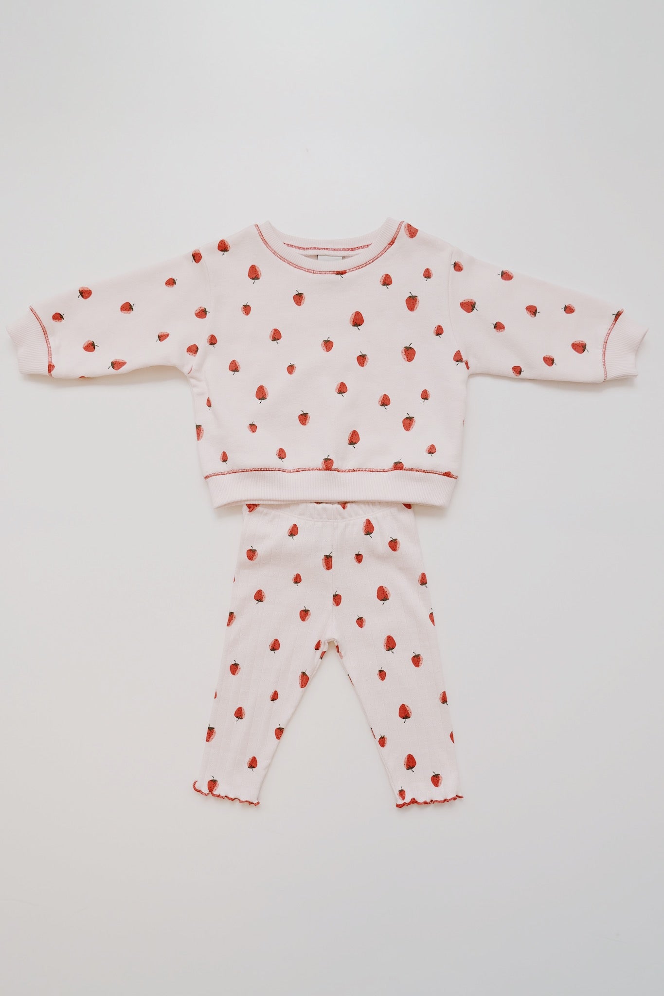 Baby Sweatshirt & Pants Set - Strawberry Fields - collab zürich