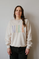 breastfeeding sweatshirt - milk - collab zürich