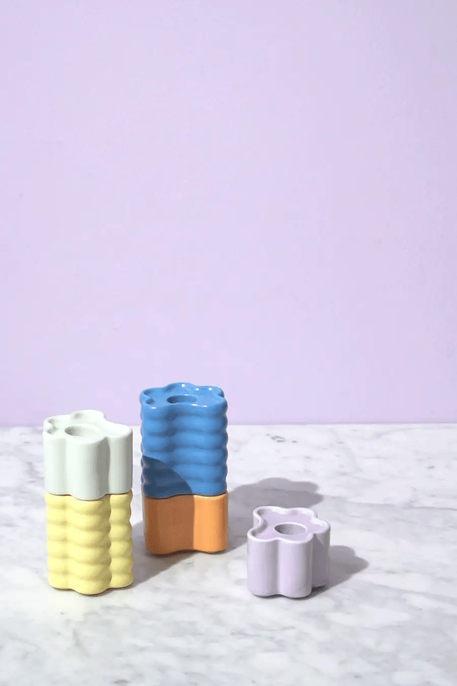 Candle Holder - Flora Small - Tangerine - collab zürich