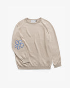 Unisex Cotton Sweater - Flower - Nature White - collab zürich