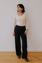 Pants - Marlene - Black Neoprene - collab zürich
