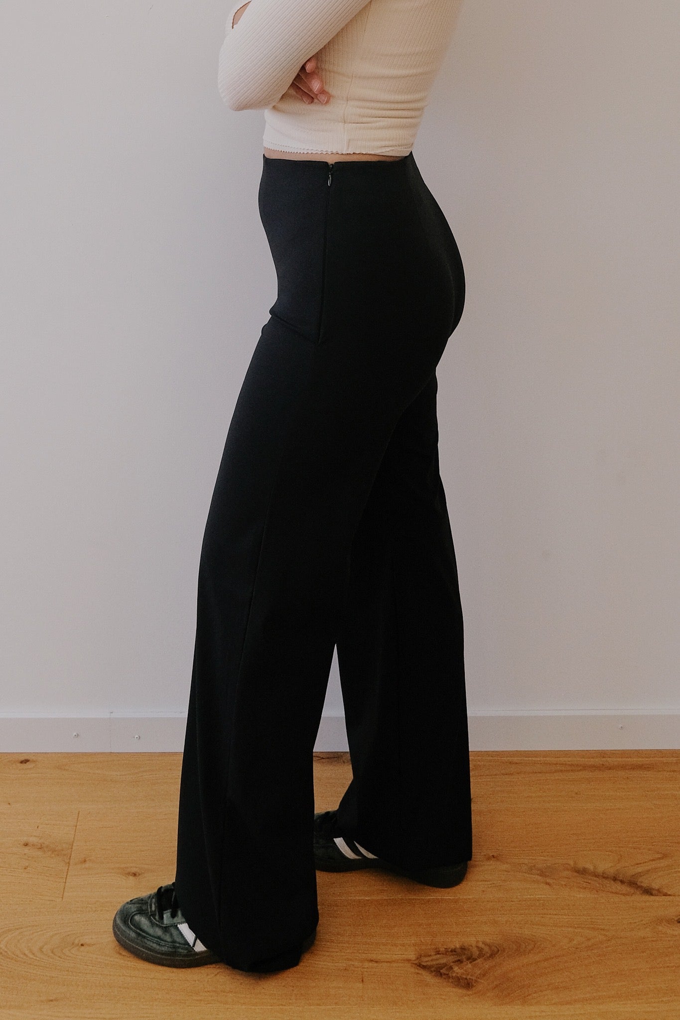 Pants - Marlene - Black Neoprene - collab zürich