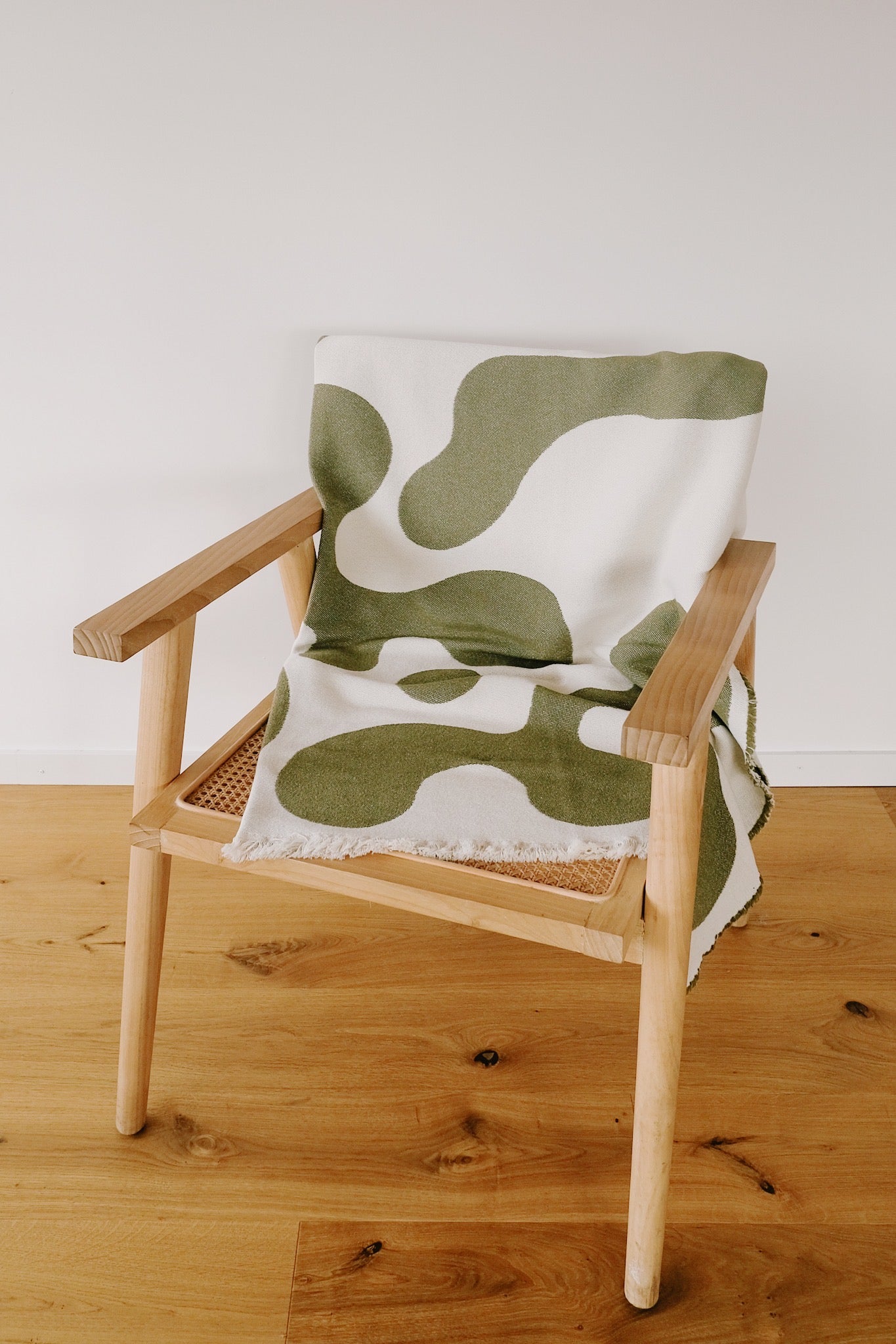 Cotton Blanket - no14 - Olive Shapes - collab zürich