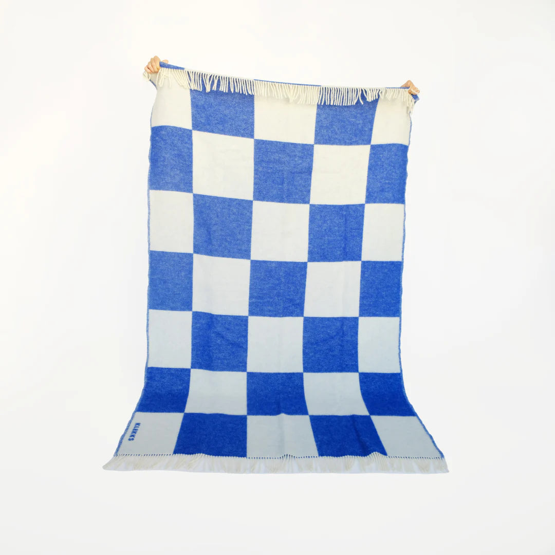 Wool Blanket - no2 - Blue Checks - collab zürich