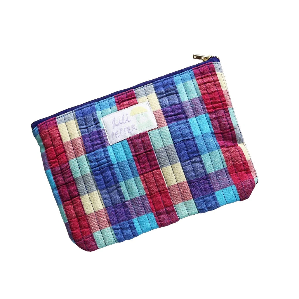 pouch - harlekin - quilted - collab zürich