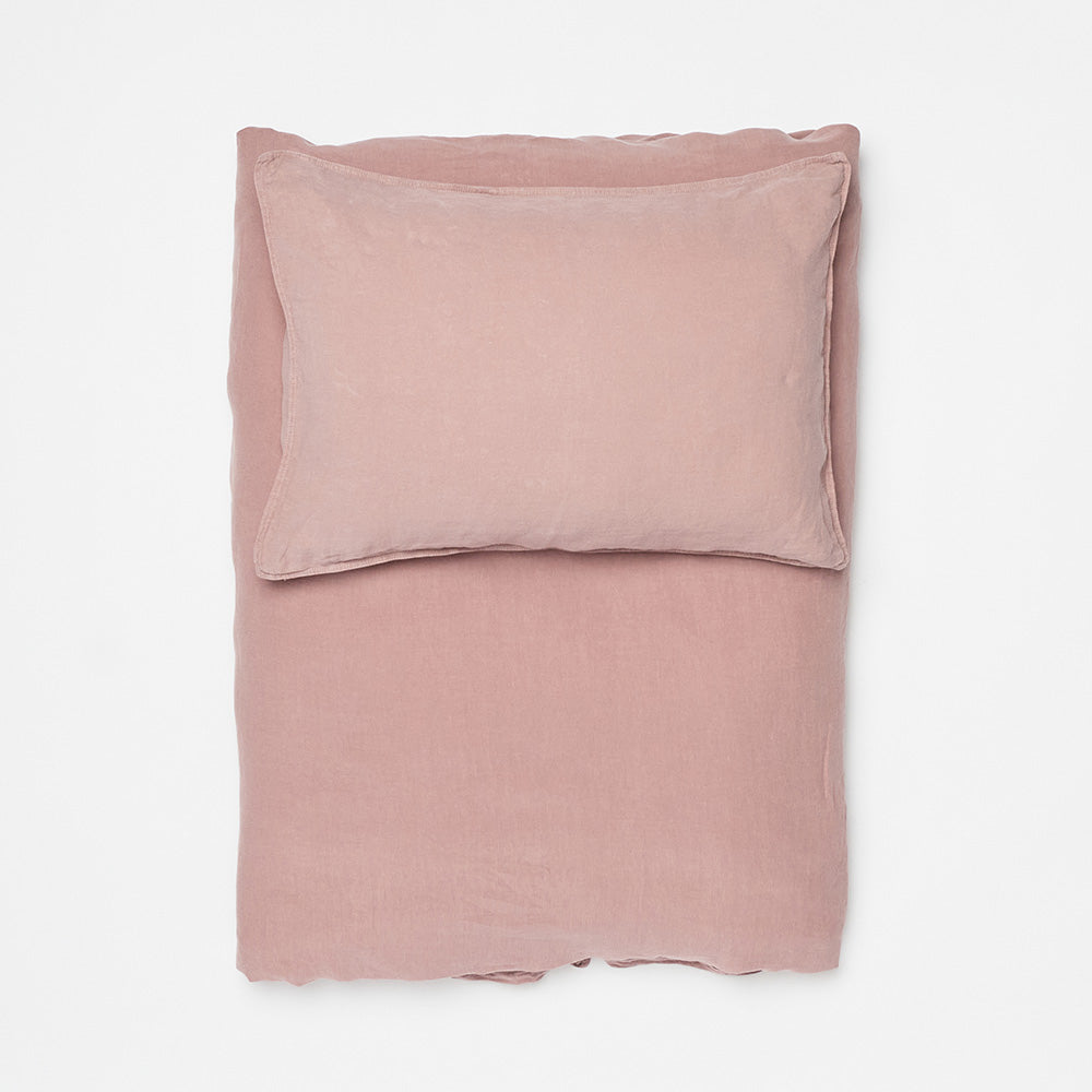 linen bed sheets - linus - ash rose - collab zürich