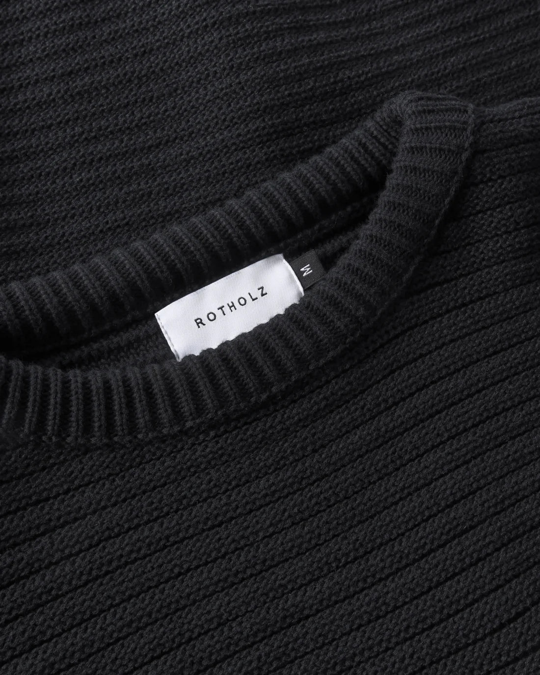Unisex loose Knit Sweatshirt - True Black - collab zürich