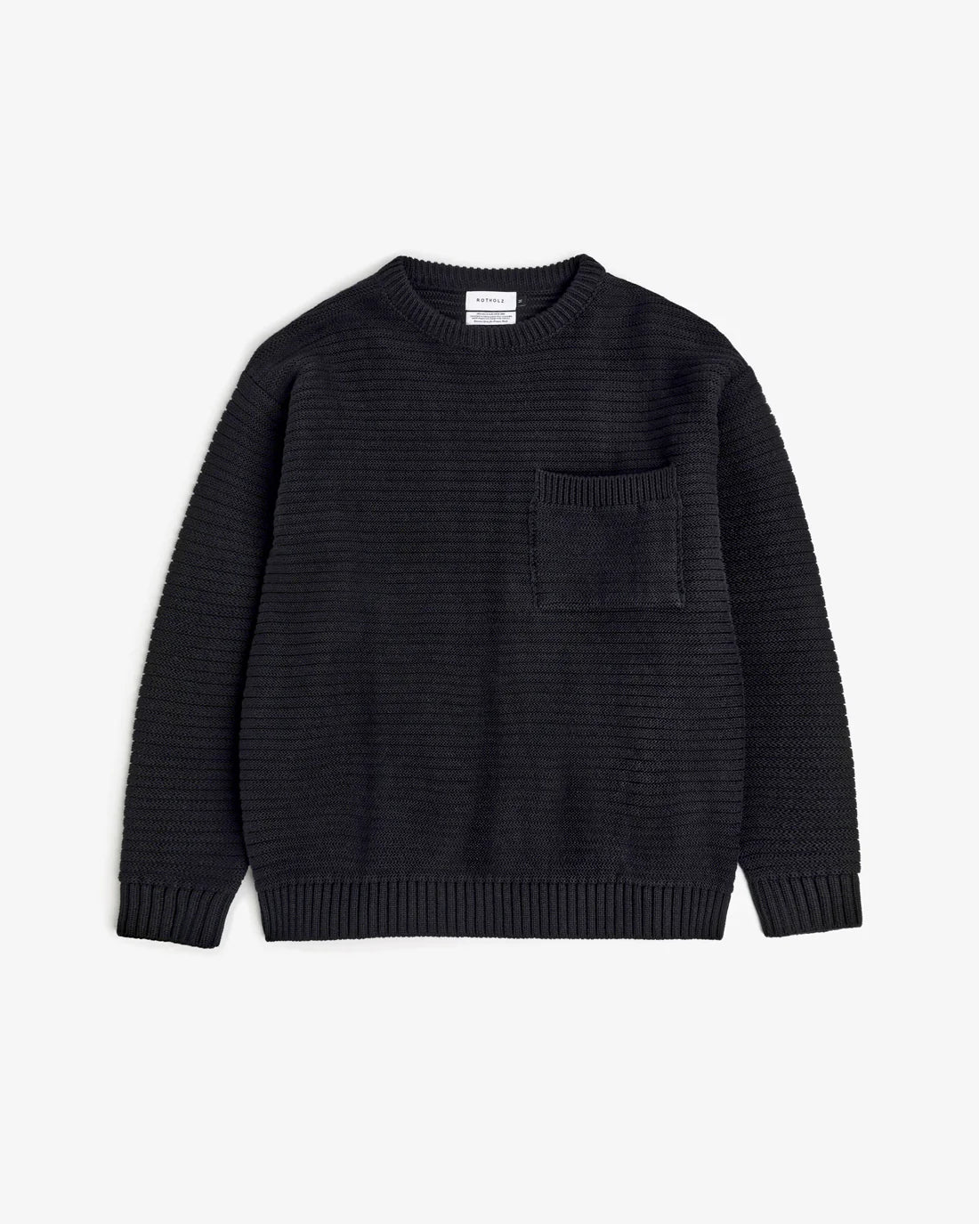 Unisex loose Knit Sweatshirt - True Black - collab zürich