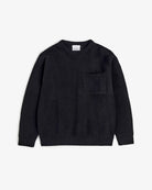 Unisex loose Knit Sweatshirt - True Black - collab zürich