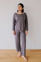 Cupro Plain Top - Lila / Grey - collab zürich