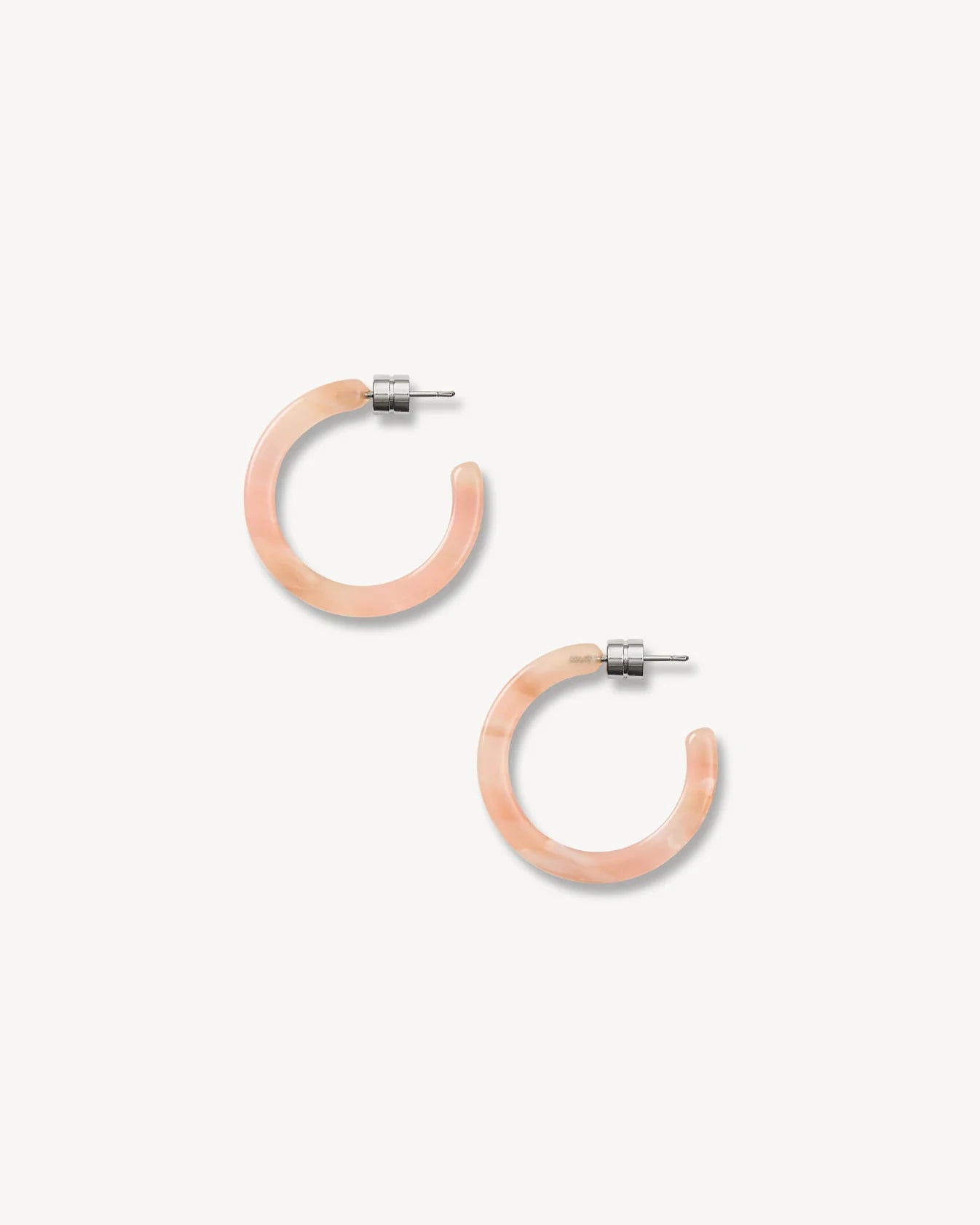 Light pink hoop earrings