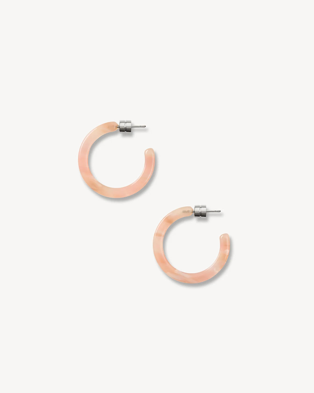 Light pink hoop earrings