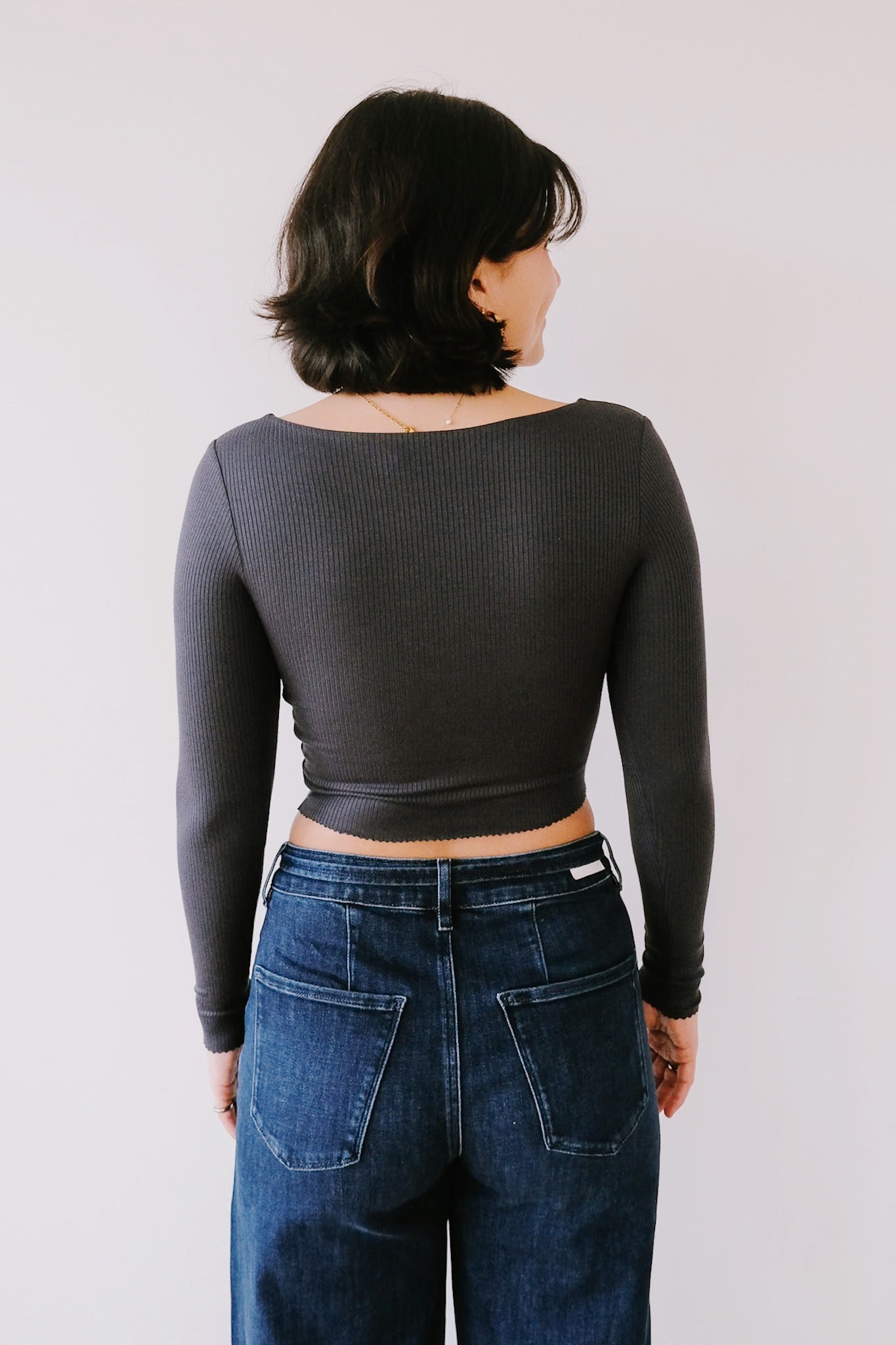 Longsleeve - Emma - Anthracite - collab zürich