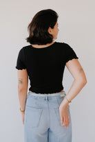 Crop T-Shirt - Ani - Black - collab zürich