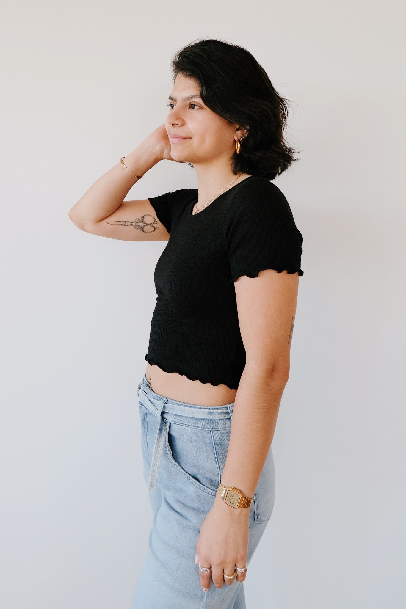 Crop T-Shirt - Ani - Black - collab zürich