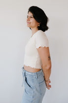 Crop T-Shirt - Ani - Cream - collab zürich