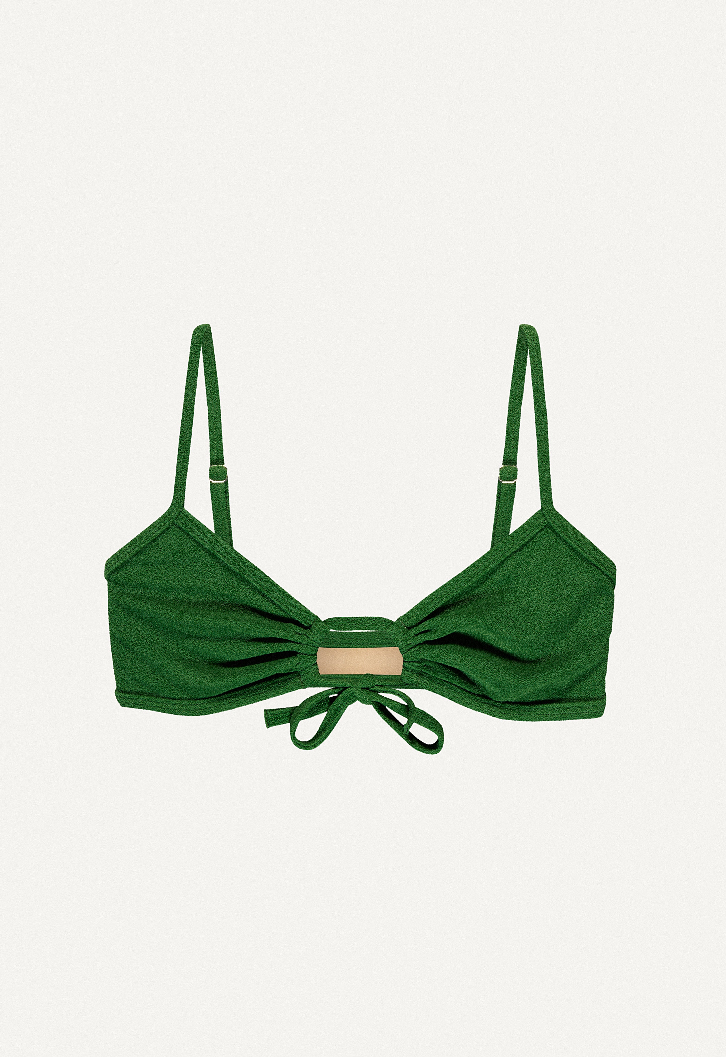 Bikini Top - Joran - Dark Green Terry - collab zürich