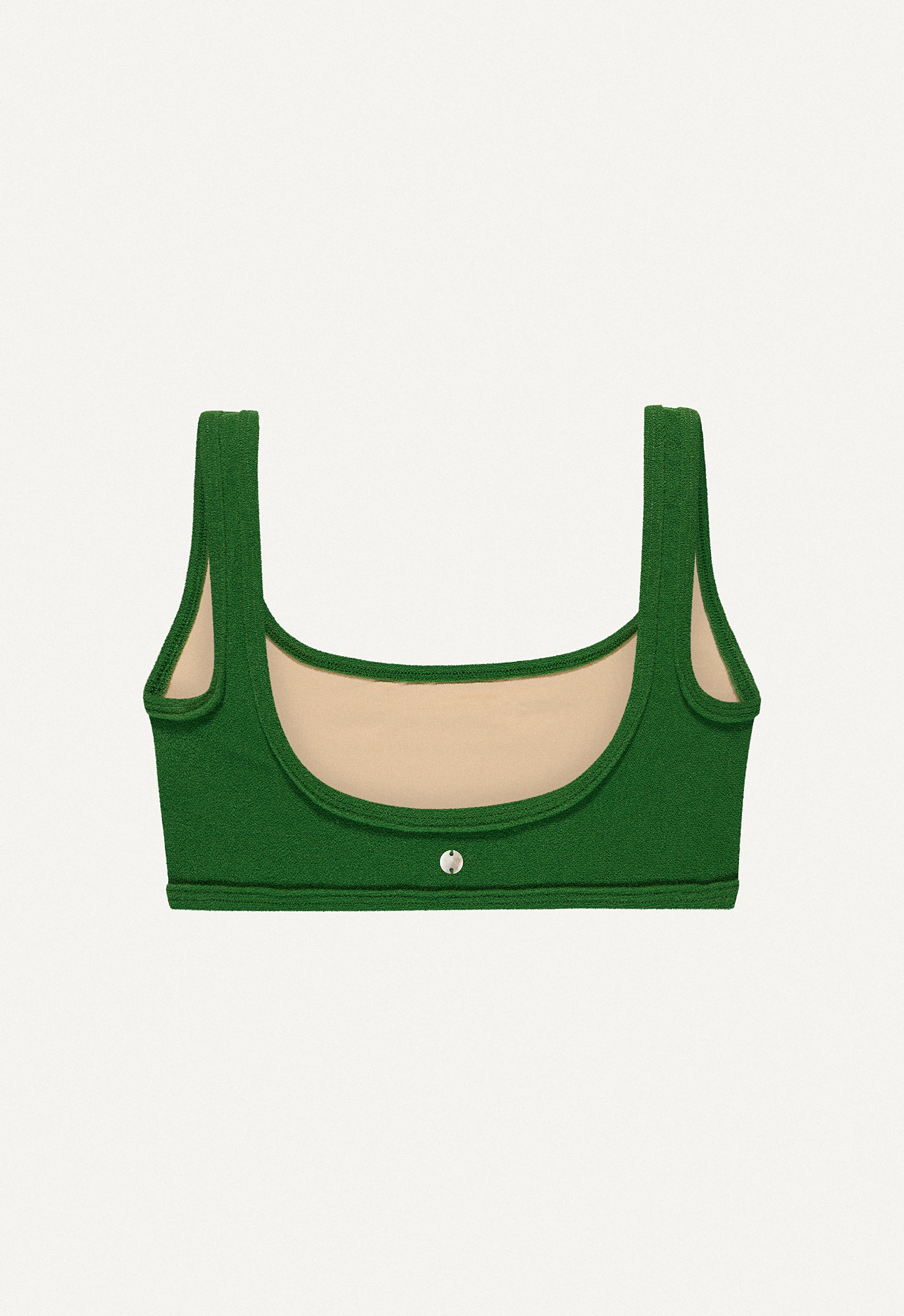Bikini Top - Vento - Dark Green Terry - collab zürich