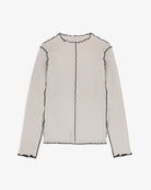 Cotton Pin-Tucked Longsleeve - White - collab zürich