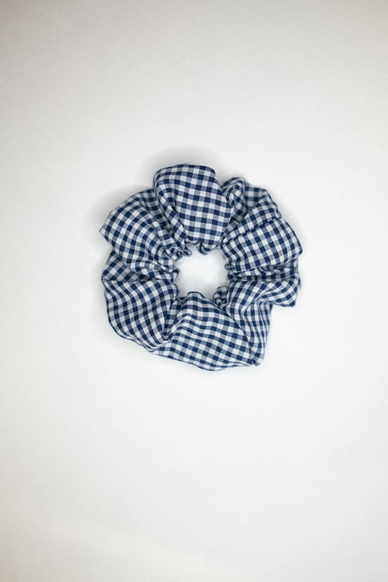 Scrunchie - MEDINA Baumwolle - kariert marine