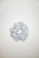Scrunchie - MEDINA cotton - stripes light blue - collab zürich