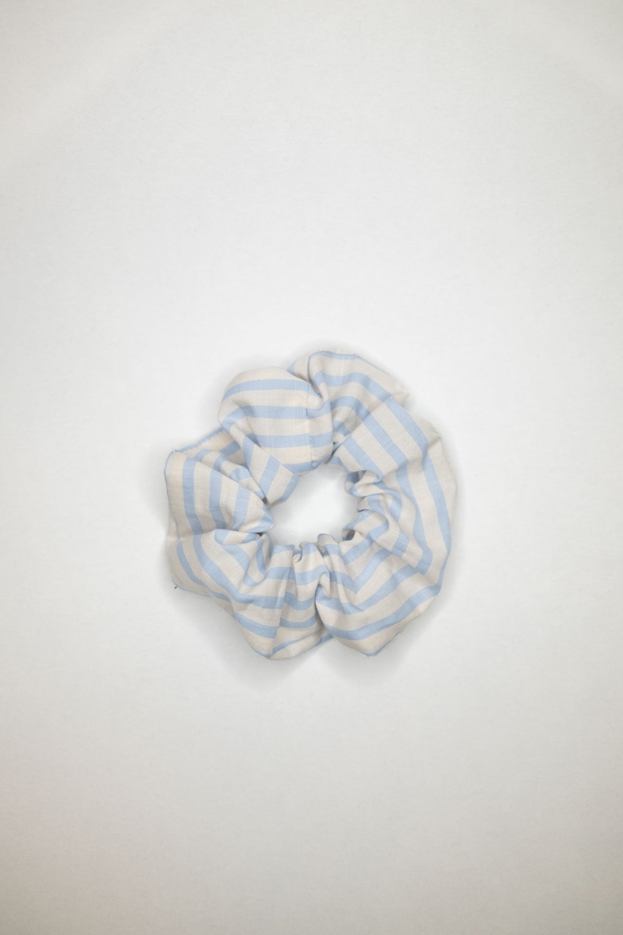 Scrunchie - MEDINA Baumwolle - Streifen hellblau