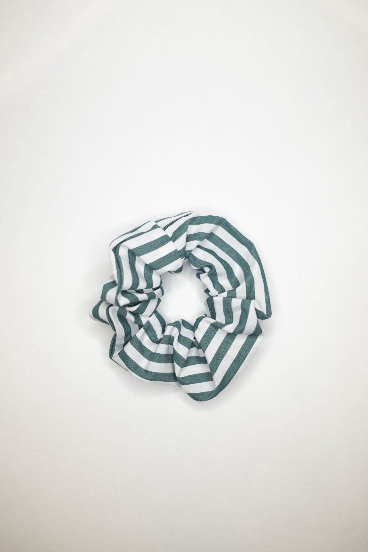 Scrunchie - MEDINA cotton - stripes green - collab zürich