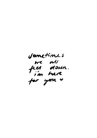 postcard - sometimes we all feel down - collab zürich