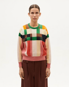knitted sweater - phylis grid - collab zürich