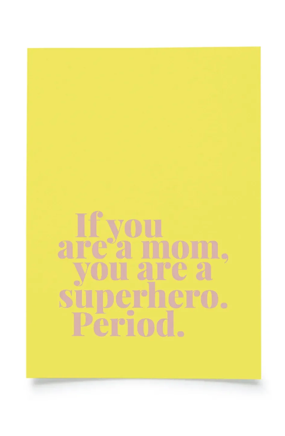 postcard - if you are a mom, you are a superhero. - collab zürich