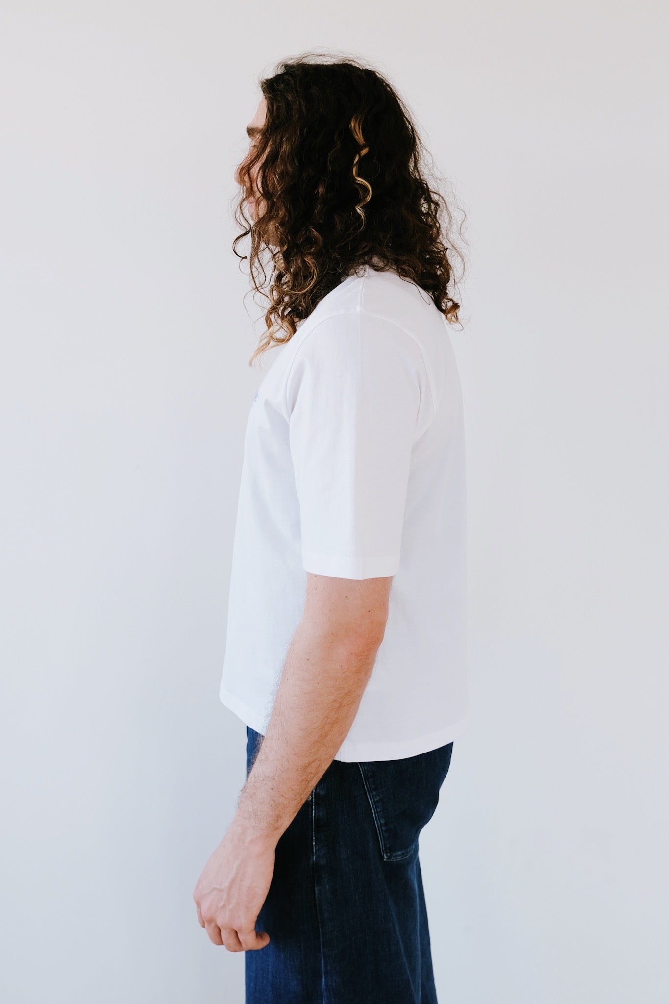 Unisex Cotton T-Shirt - Retro White *Cropped - collab zürich